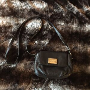 Michael Kors Black Pebbled Leather Crossbody Bag